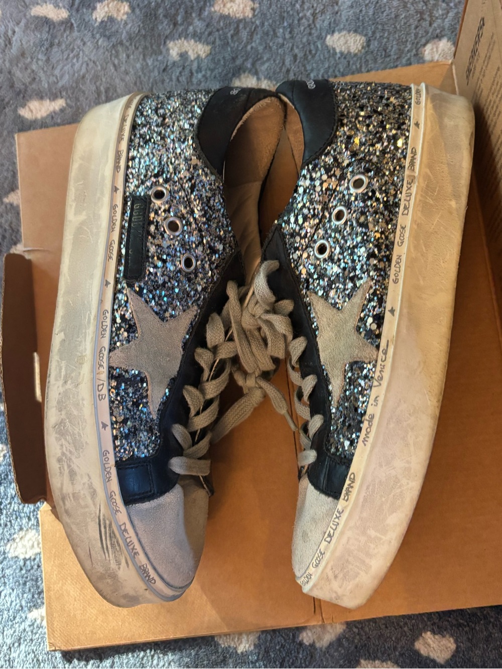 Golden Goose Glitter Sneakers with box